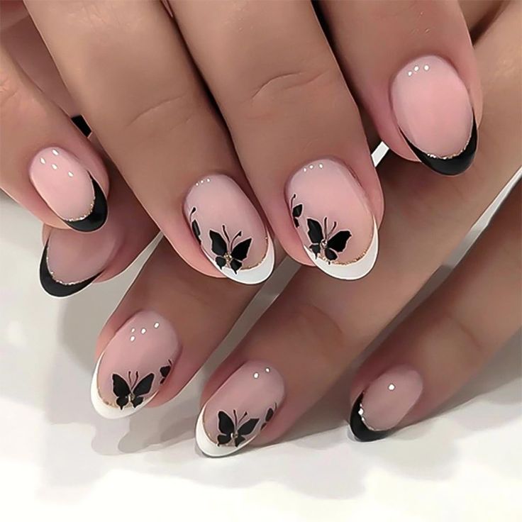 Black And White Nails